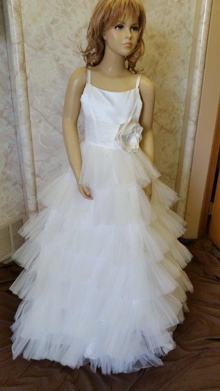 Tea length flower girl dress